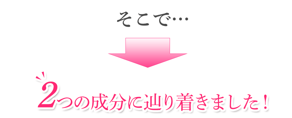 そこで2つの成分に辿り着きました！