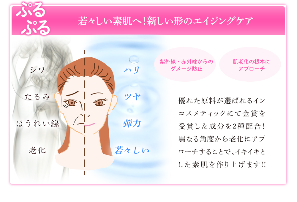 ぷるぷる　若々しい素肌へ！新しい形のエイジングケア